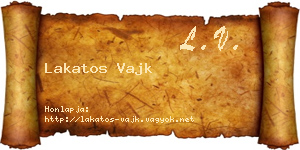 Lakatos Vajk névjegykártya