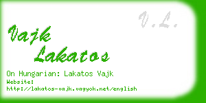 vajk lakatos business card